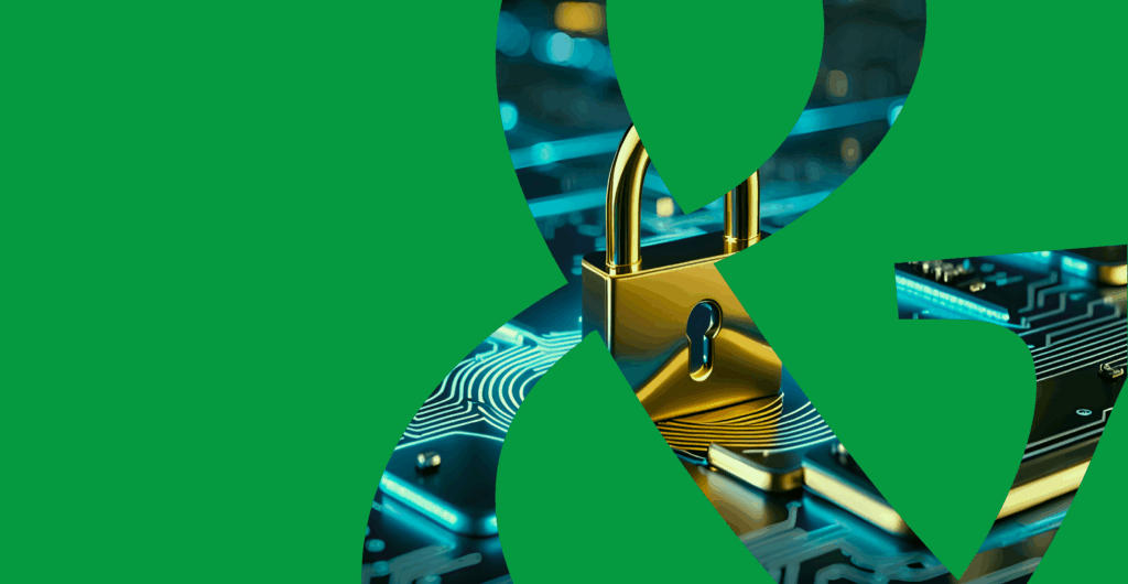 Digital lock with network connections symbolizing cyber resilience across America